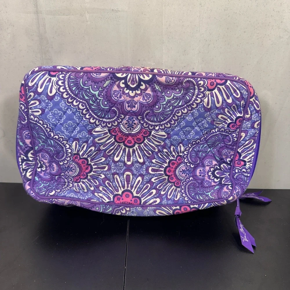 Vera Bradley Purple Floral Travel Cosmetics Bag